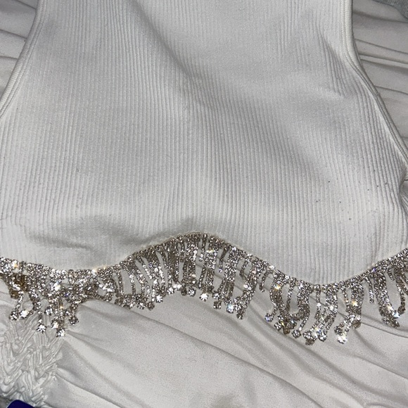 Zara top. Silver sparkle fringe detailing. - Picture 4 of 5